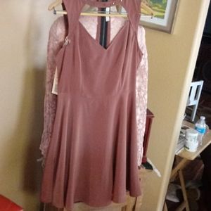Lush sweet heart mauve color dress NWT